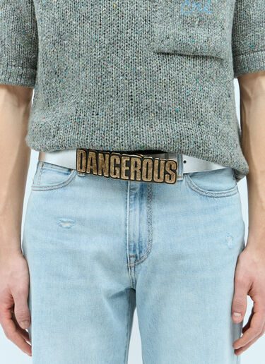 Dangerous Leather Belt ERL Dangerous Leather Belt Silver erl0156024