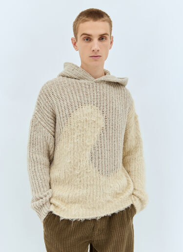 Swirl Hooded Sweater ERL Swirl Hooded Sweater Beige erl0158002