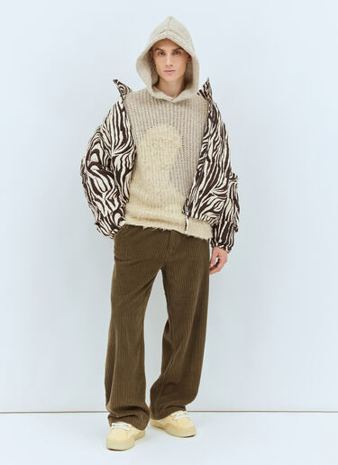 Swirl Hooded Sweater ERL Swirl Hooded Sweater Beige erl0158002