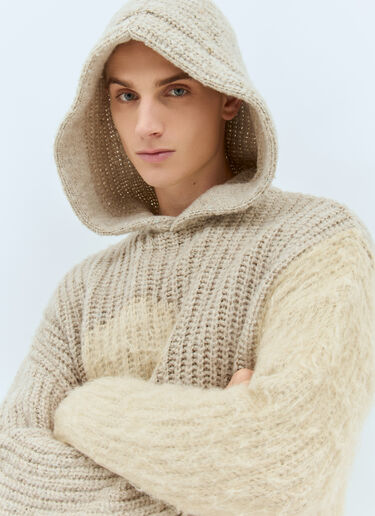 Swirl Hooded Sweater ERL Swirl Hooded Sweater Beige erl0158002