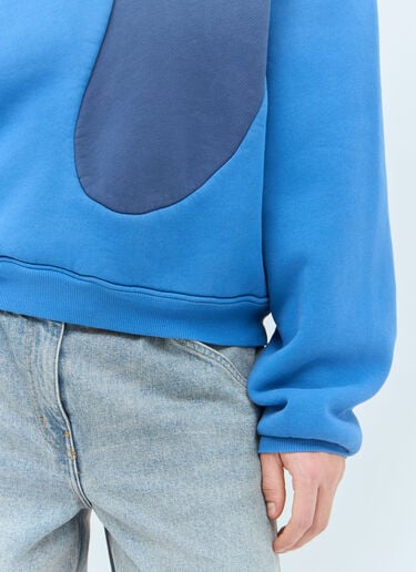 ERL Swirl Knit Hooded Sweatshirt Blue erl0158007