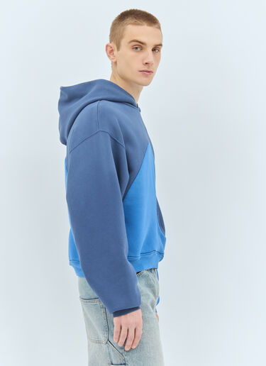 ERL Swirl Knit Hooded Sweatshirt Blue erl0158007