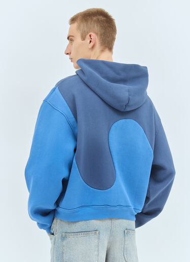 ERL Swirl Knit Hooded Sweatshirt Blue erl0158007