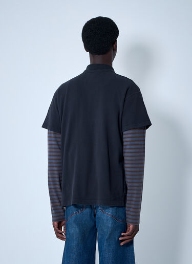 ERL Double Sleeve Polo Shirt Black erl0160013