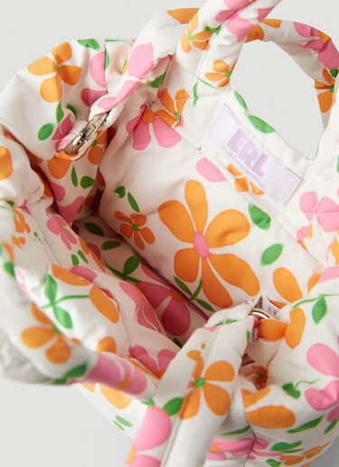 Flower Print Mini Puffer Tote Bag ERL Flower Print Mini Puffer Tote Bag White erl0348017