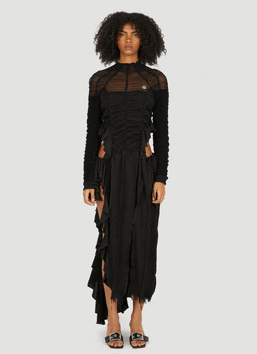 Cut Out シャーリングキワンピース Ester Manas Cut Out シャーリングキワンピース ブラック est0250002