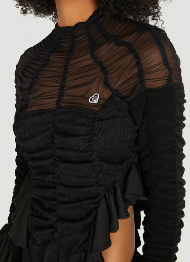 Cut Out シャーリングキワンピース Ester Manas Cut Out シャーリングキワンピース ブラック est0250002