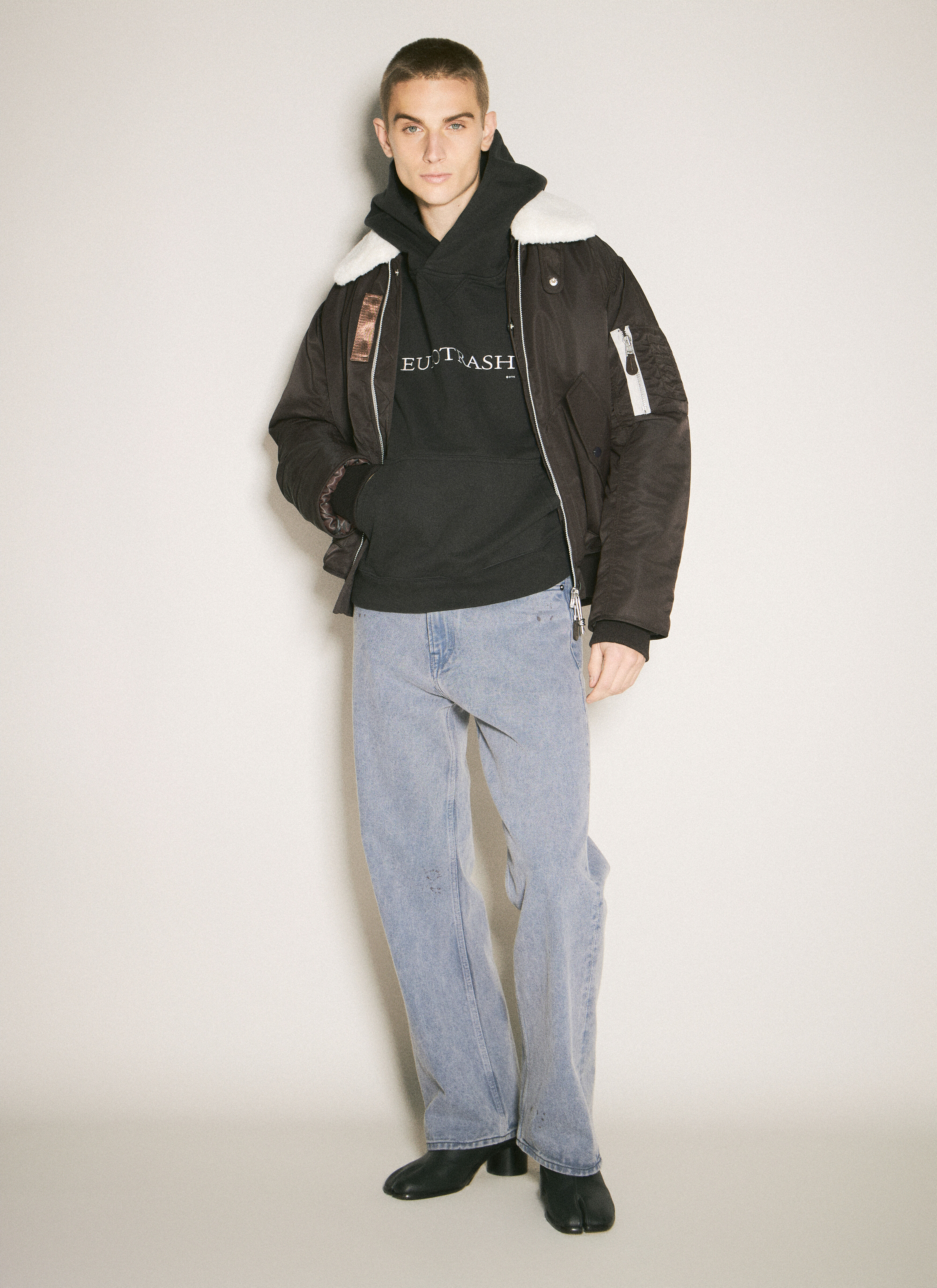 Eytys｜HOODIES/SWEATS (Eurotrash (A380002)) Eytys Men's' Eurotrash Hooded Sweatshirt in Black | LN-CC®