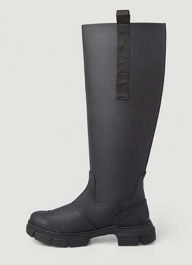 Knee High Rubber Boots GANNI Knee High Rubber Boots Black gan0246089