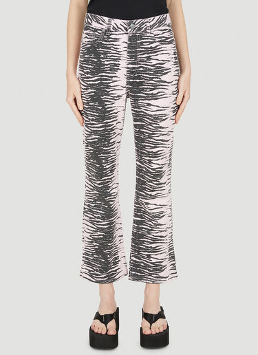 Betzy Cropped Printed Jeans GANNI Betzy Cropped Printed Jeans Pink gan0248022