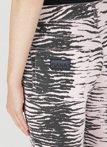 Betzy Cropped Printed Jeans GANNI Betzy Cropped Printed Jeans Pink gan0248022