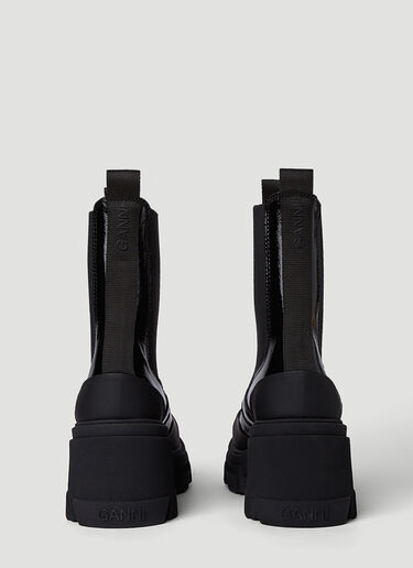 Cleated Heeled Mid Chelsea Boots GANNI Cleated Heeled Mid Chelsea Boots Black gan0250047