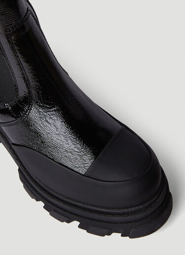 Cleated Heeled Mid Chelsea Boots GANNI Cleated Heeled Mid Chelsea Boots Black gan0250047