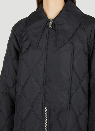 GANNI Quilted Coat Black gan0250060