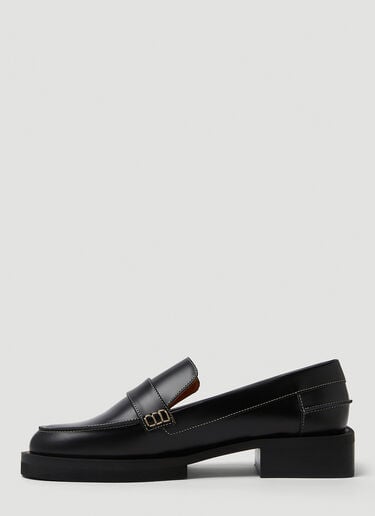 Leather Loafers GANNI Leather Loafers Black gan0250066