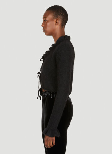 Ruffled Bolero Cardigan GANNI Ruffled Bolero Cardigan Black gan0251008