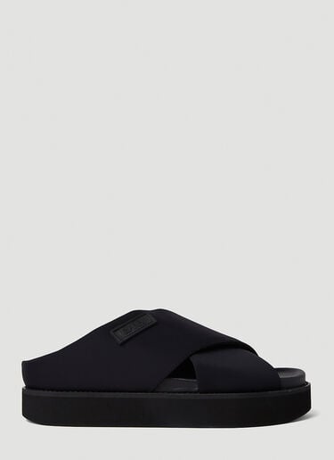 GANNI Wide Welt Crossover Sandals Black gan0251029