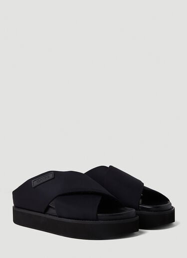 GANNI Wide Welt Crossover Sandals Black gan0251029
