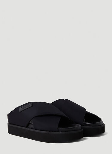 Wide Welt Crossover Sandals GANNI Wide Welt Crossover Sandals Black gan0251029