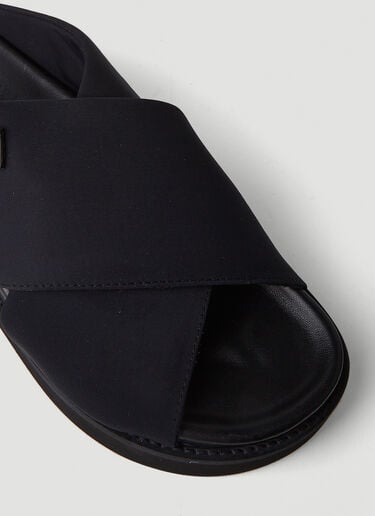 GANNI Wide Welt Crossover Sandals Black gan0251029