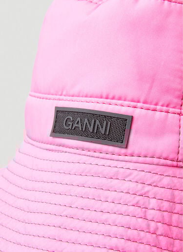 GANNI 재생 테크 버킷 햇 핑크 gan0251067