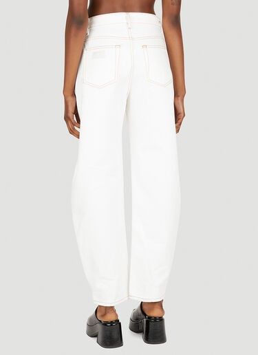Barrel Leg Jeans GANNI Barrel Leg Jeans White gan0251082