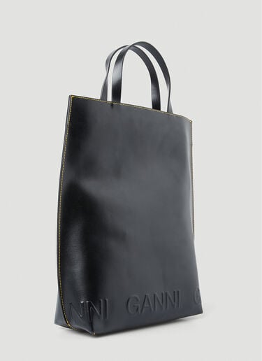 GANNI 배너 미디엄 토트백 Black gan0251100