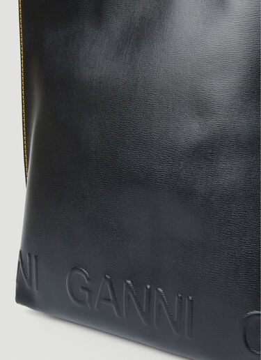 GANNI 배너 미디엄 토트백 Black gan0251100