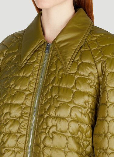 Logo Quilted Jacket GANNI Logo Quilted Jacket Khaki gan0252021
