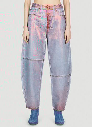 Metallic Foil Jeans GANNI Metallic Foil Jeans Red gan0252026