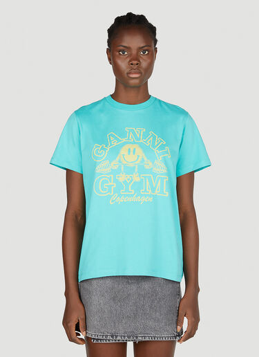 Gym T-shirt GANNI Gym T-shirt Blue gan0252030
