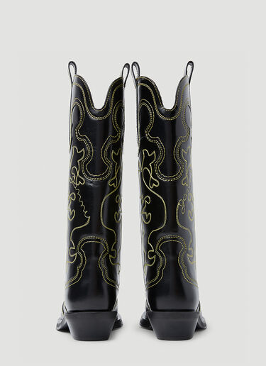 Embroidered Western Boots GANNI Embroidered Western Boots Black gan0253026