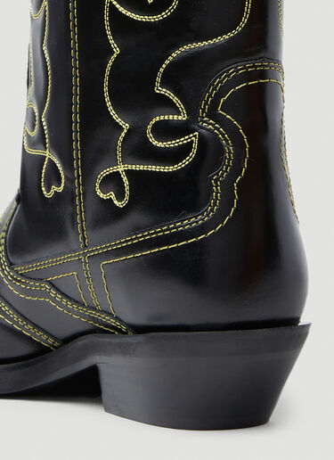 Embroidered Western Boots GANNI Embroidered Western Boots Black gan0253026