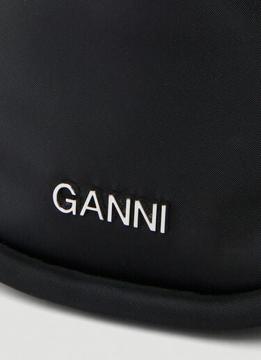 GANNI Small Knot Bucket Handbag Black gan0253043