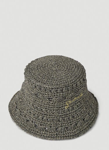 Crochet Bucket Hat GANNI Crochet Bucket Hat Brown gan0253059