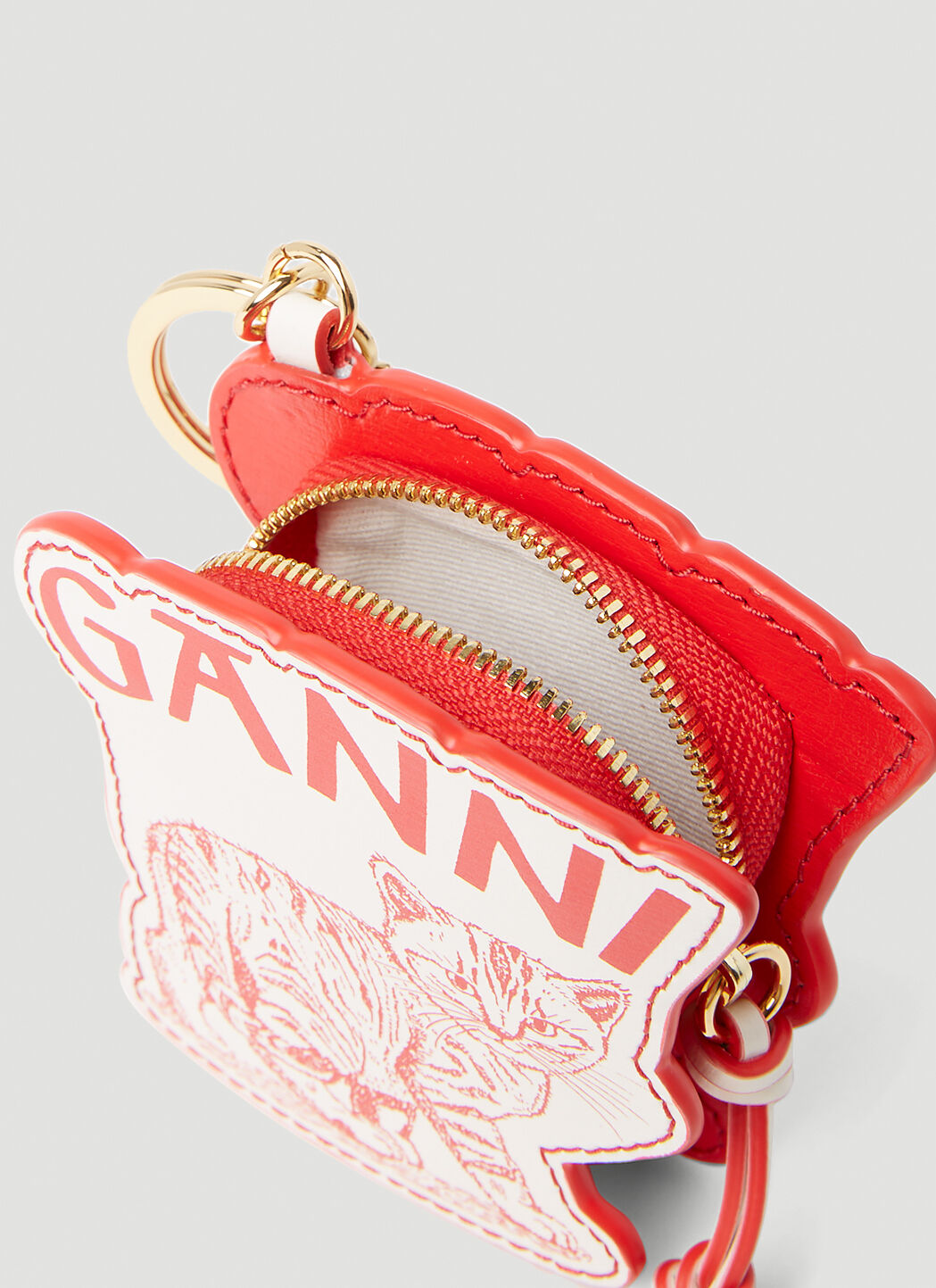 キーホルダー・キーリング Ganni Women's Kitten Keychain A5002-135 GANNI》 A5002 135 KITTEN KEYCHAIN キーリング (Ganni