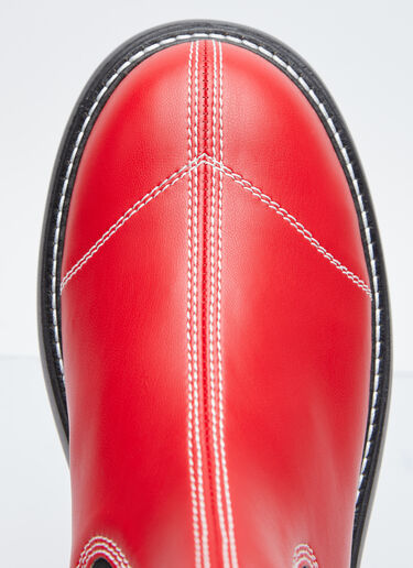 GANNI Everyday Mid Chelsea Boots Red gan0254032