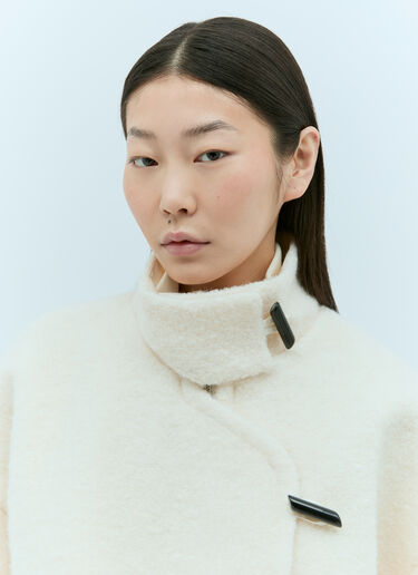 GANNI Boucle Drop-Shoulder Jacket Cream gan0255004