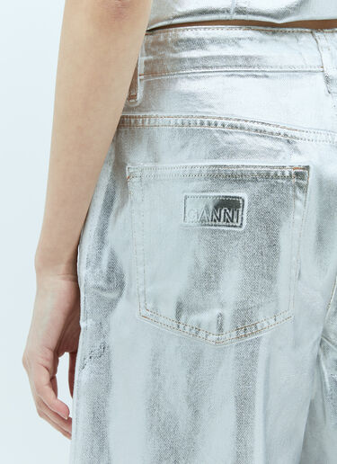 Foil Denim Stary Jeans GANNI Foil Denim Stary Jeans Silver gan0255022