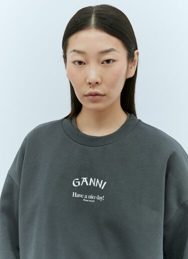 Isoli Oversized Sweatshirt GANNI Isoli Oversized Sweatshirt Grey gan0255040