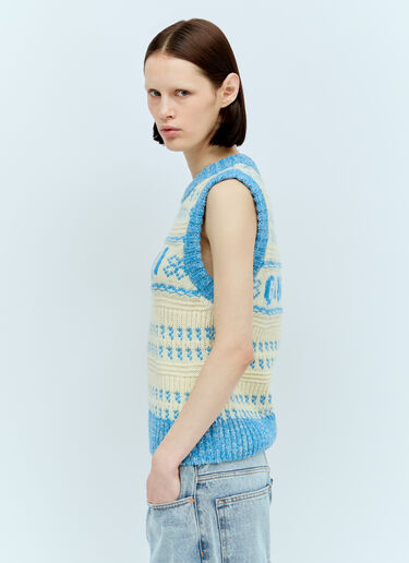 Graphic O-Neck Vest GANNI Graphic O-Neck Vest Blue gan0256001
