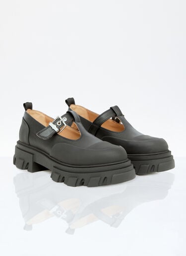 Cleated Mary-Jane Shoes GANNI Cleated Mary-Jane Shoes Black gan0256028