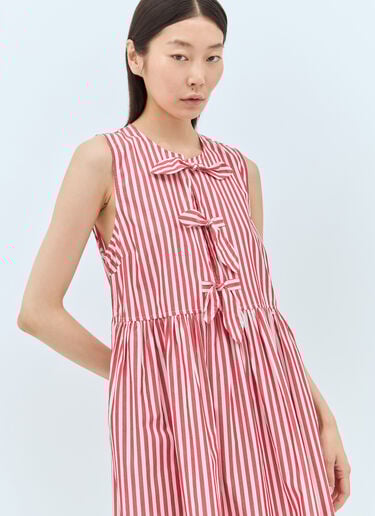 Mini Bow Tie Dress GANNI Mini Bow Tie Dress Red gan0257026