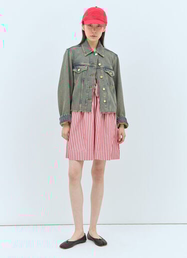 Mini Bow Tie Dress GANNI Mini Bow Tie Dress Red gan0257026