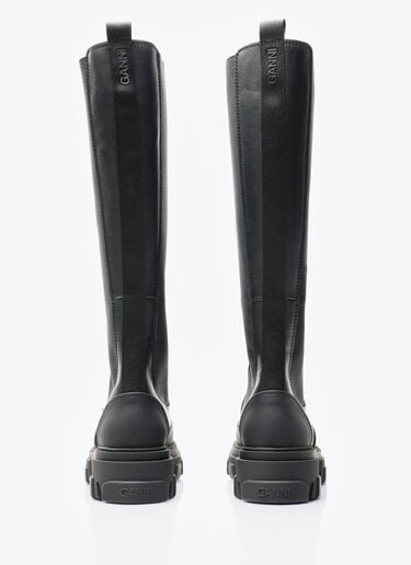 Cleated High Chelsea Boots GANNI Cleated High Chelsea Boots Black gan0257043