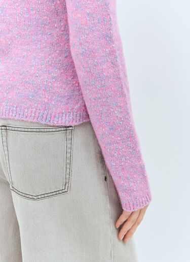 Ganni Highneck Zip Cardigan Pink gan0258003