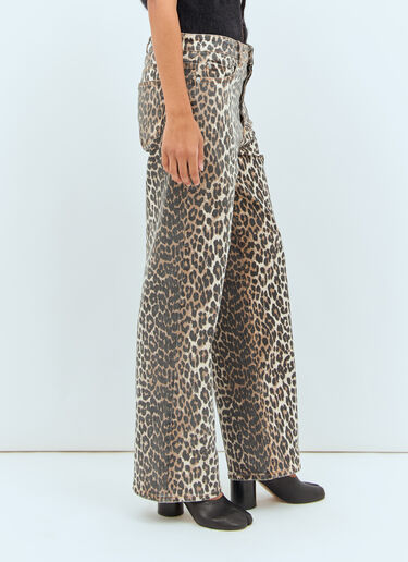 Leopard Print Izey Pants Ganni Leopard Print Izey Pants Brown gan0258016