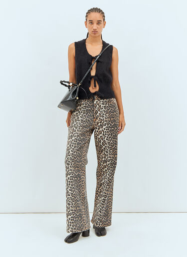 Leopard Print Izey Pants Ganni Leopard Print Izey Pants Brown gan0258016