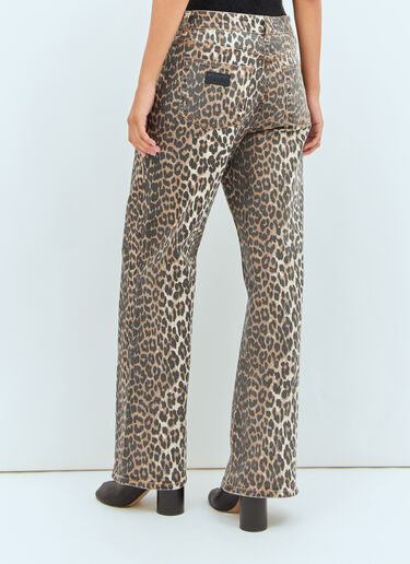Leopard Print Izey Pants Ganni Leopard Print Izey Pants Brown gan0258016