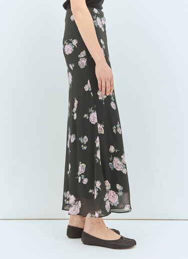 Floral Printed Maxi Skirt Ganni Floral Printed Maxi Skirt Black gan0258027